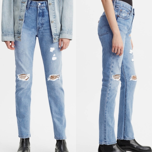 Levi's 501 Original Fit Rigid Denim Jeans in Athens Crown Medium Wash Size 28x30 - Picture 1 of 16